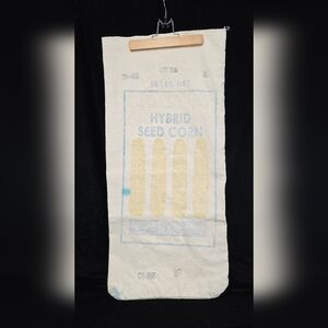 Corn Bag Sack Cloth Bag,  CLOVER HILL HYBRID SEED CORN CO., Vintage Bag 4